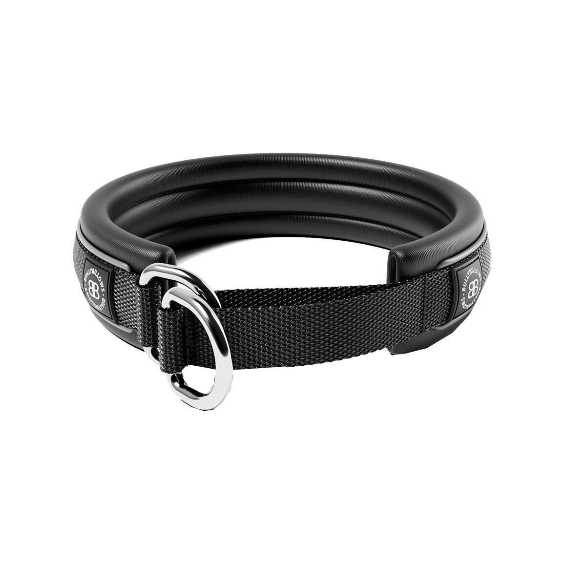 BullyBillows Slip on Collar Reflective 3cm Black