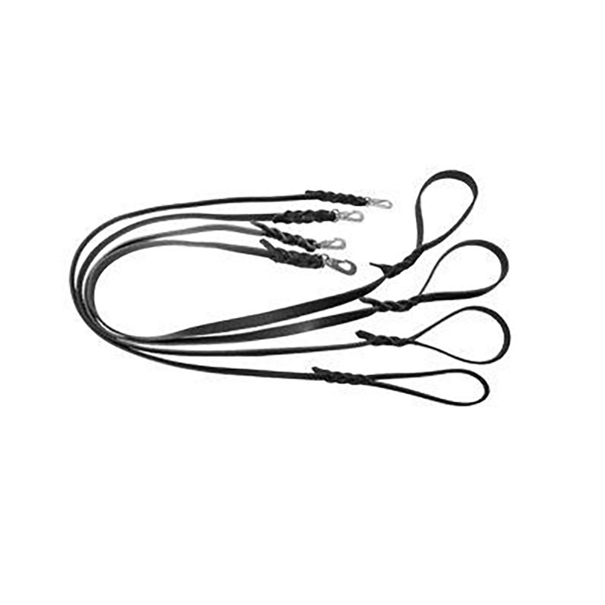 Alac leather leash black 220cm