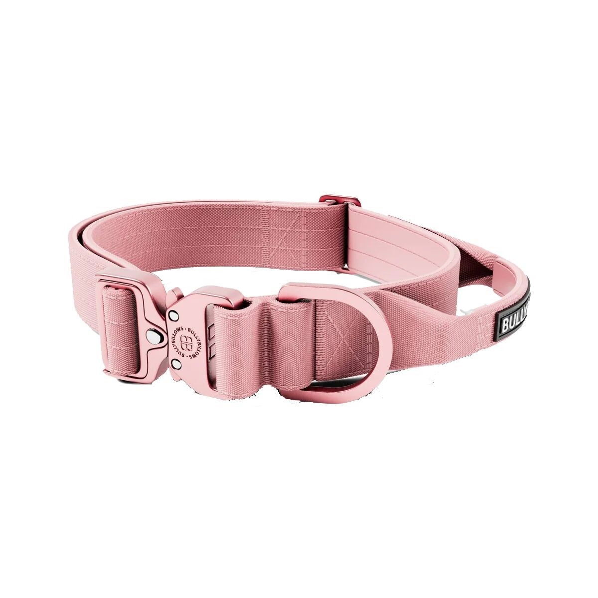 BullyBillows Combat Collar With Handle Pink x Pink 4cm