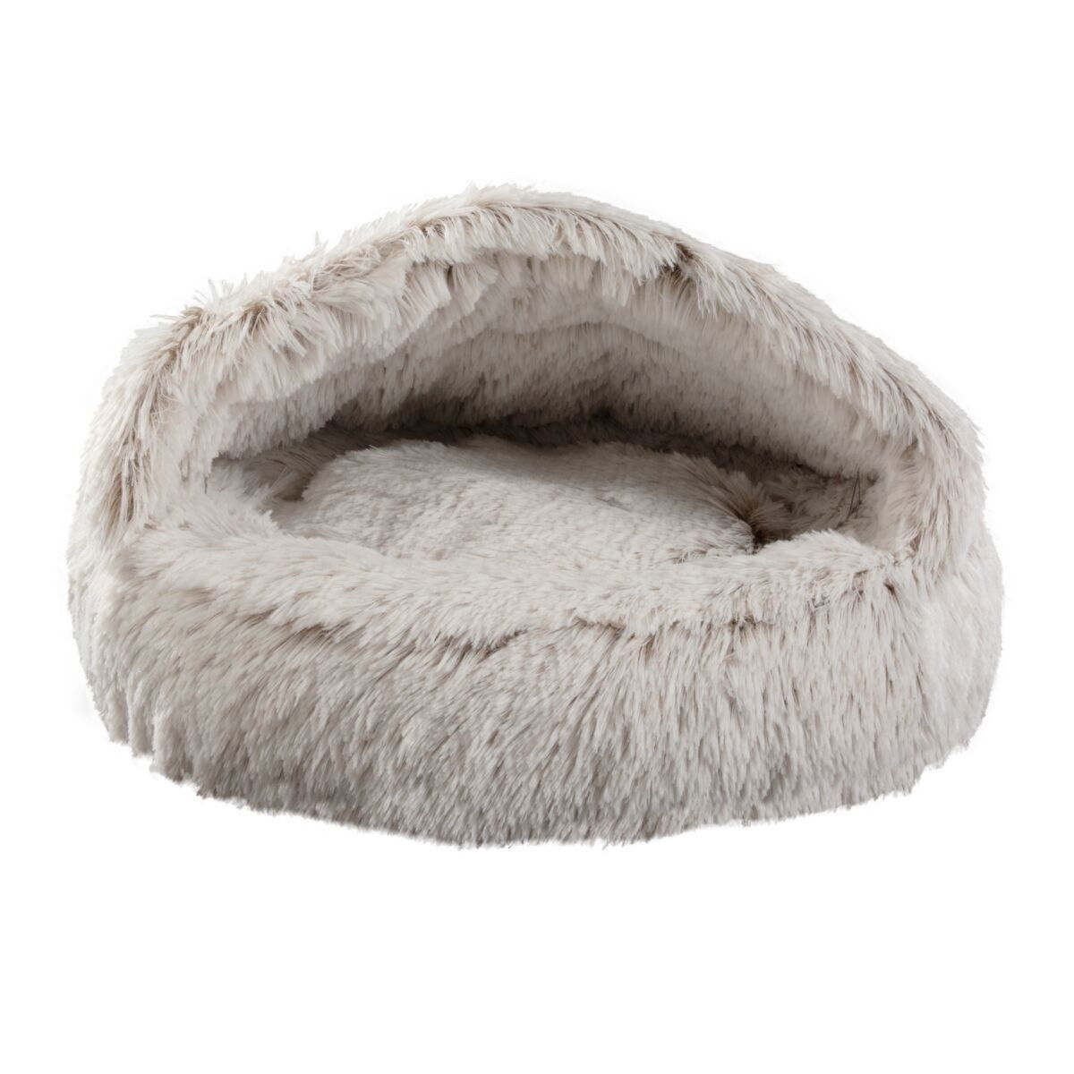 Little&Bigger Fluffy Cave bed brown