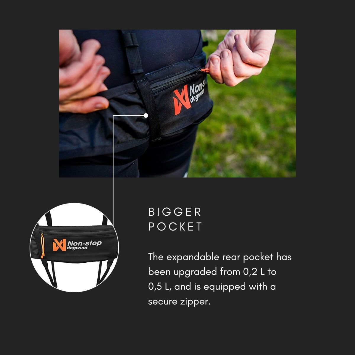 Non-stop dogwear Canix belt 2.0 black
