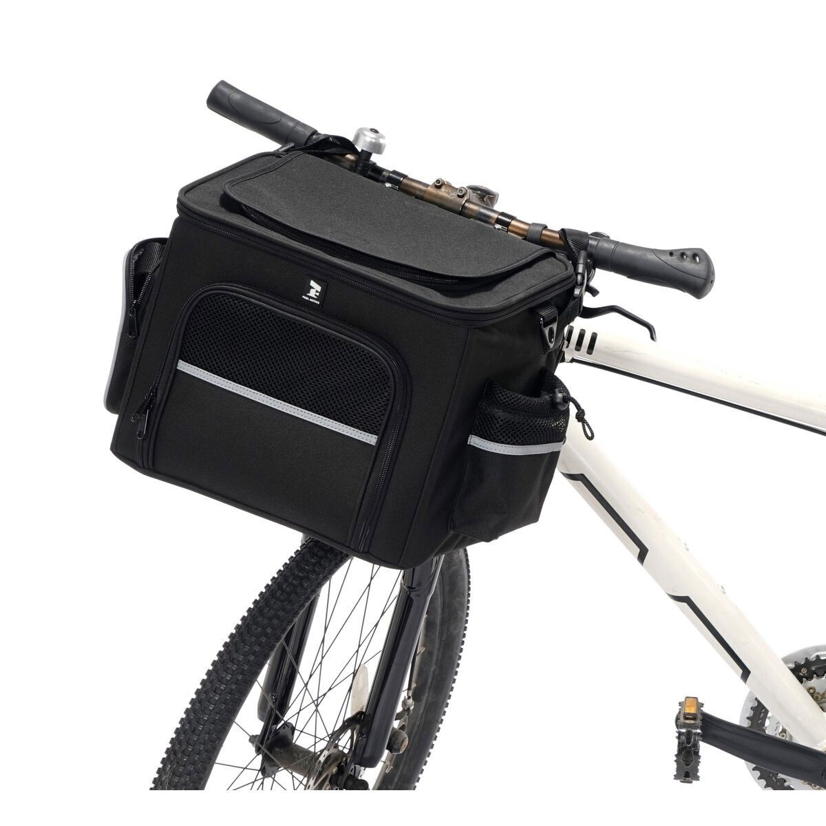 Feel Active Bicycle basket with metal rack black