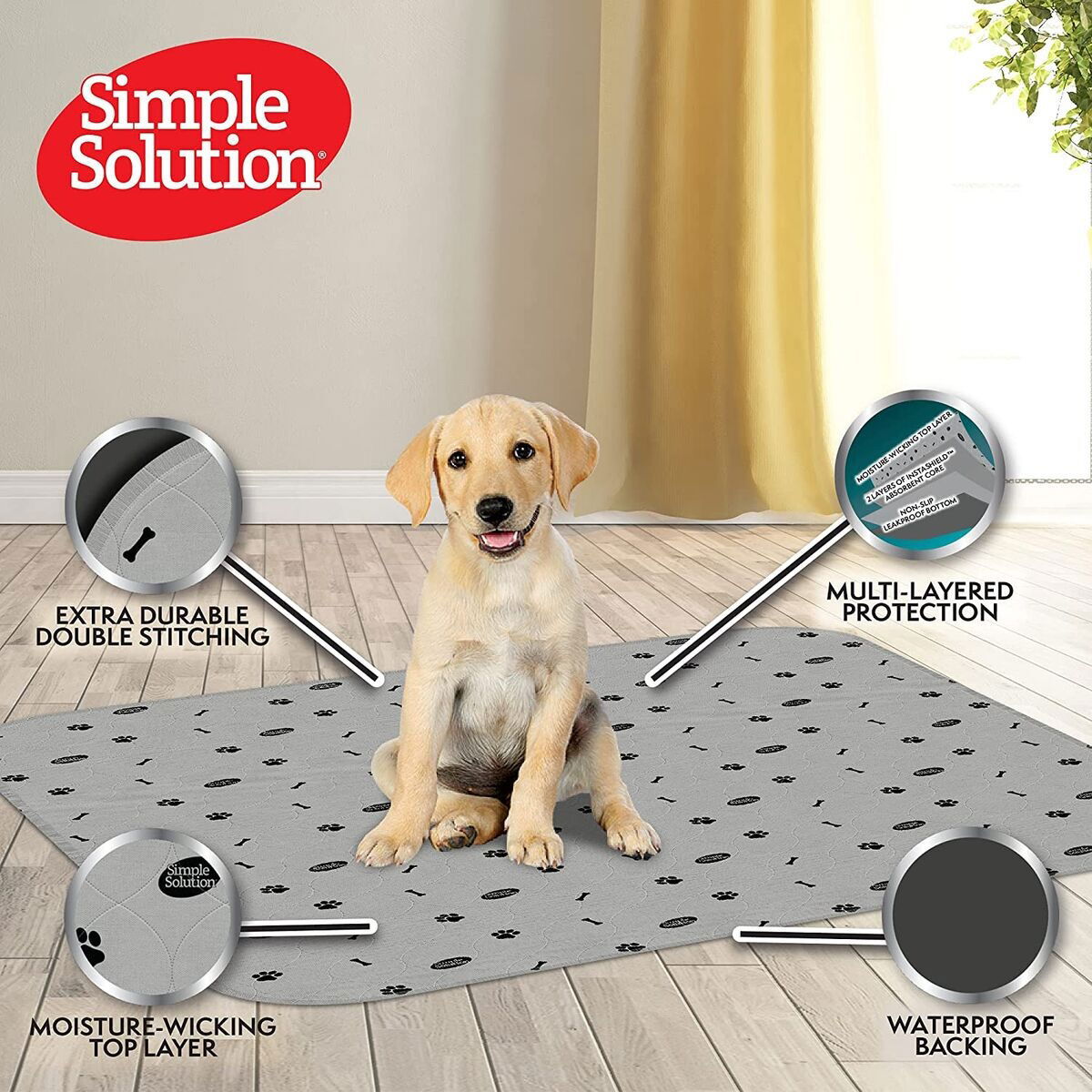 SimpleSolution Washable Travel Pads 2pack L