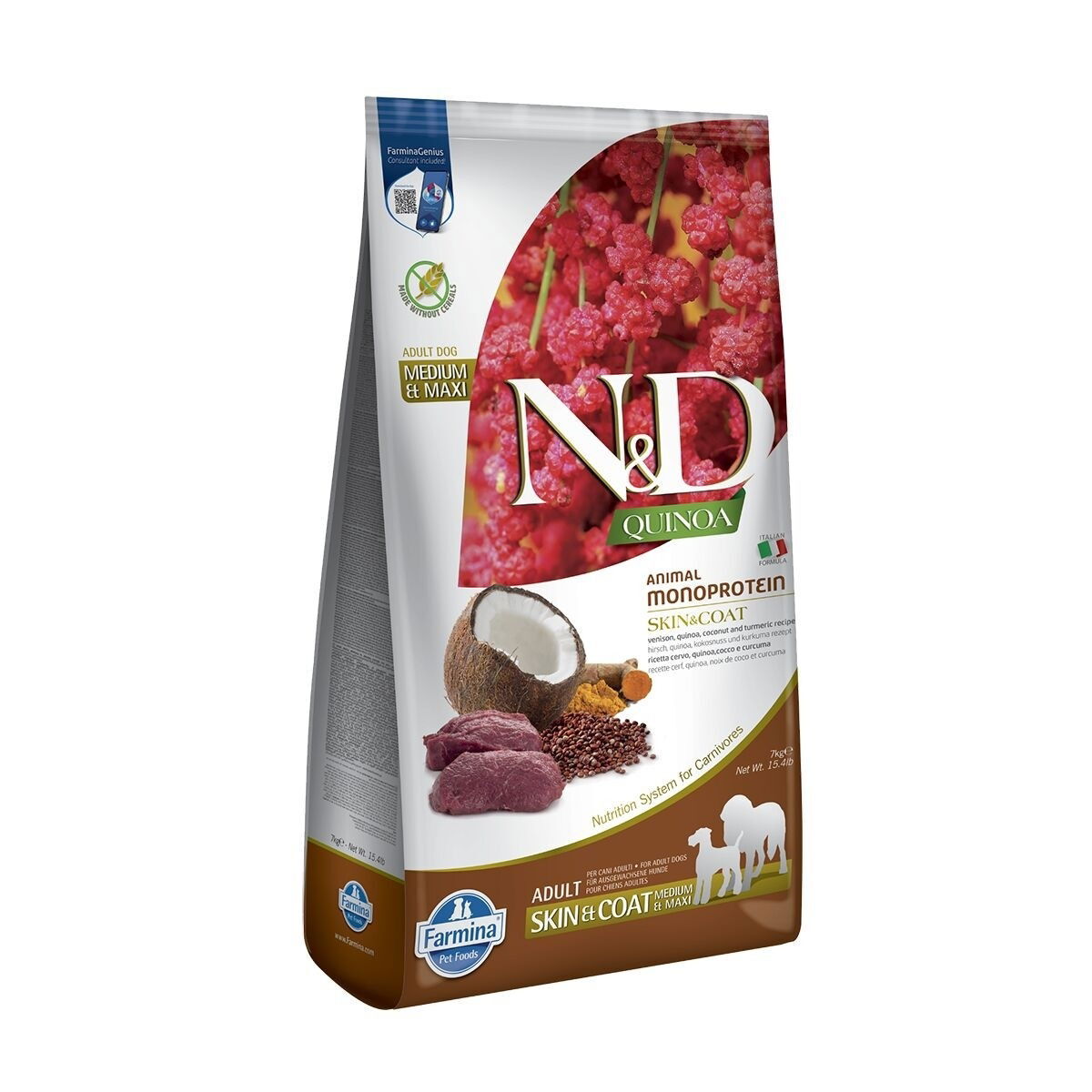 N&D Quinoa Dog Skin&Coat Venison 2,5kg